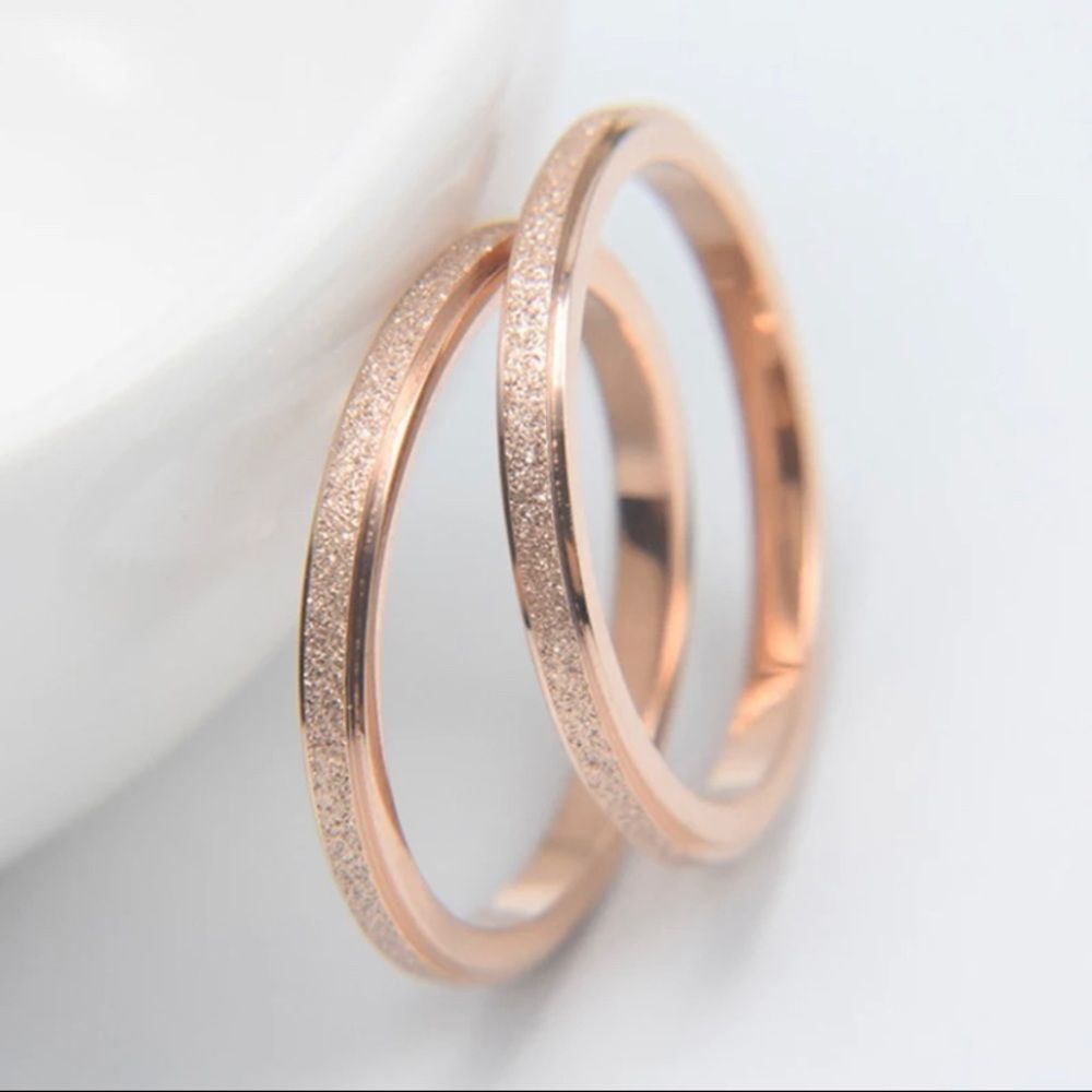 Rose Gold Plated Stackable Ring - Picture 4 of 8